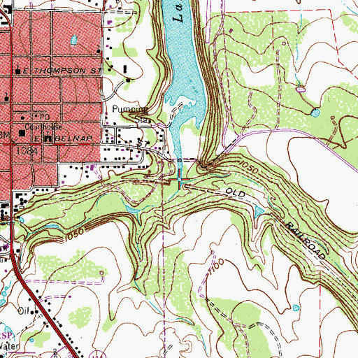 Topographic Map of Halls Branch, TX
