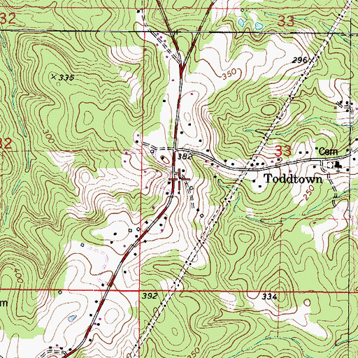 Topographic Map of Union Church, AL