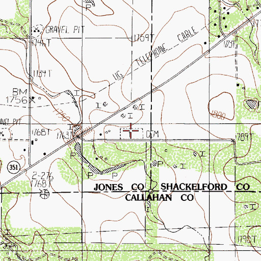 Topographic Map of Hamby Cemetery, TX