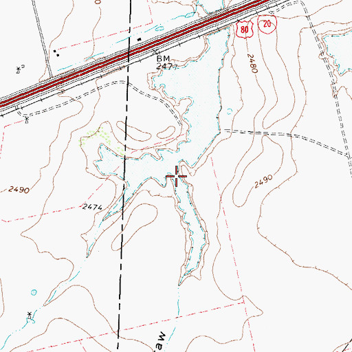 Topographic Map of Hamilton Draw, TX