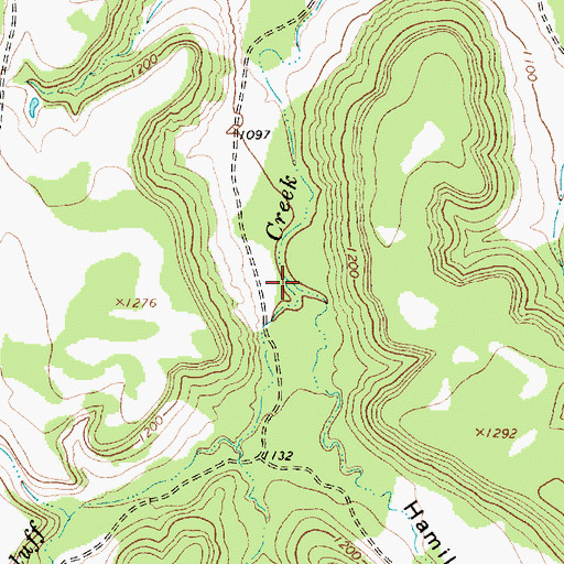 Topographic Map of Hamilton Hollow, TX