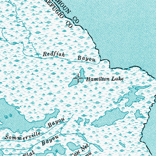Topographic Map of Hamilton Lake, TX