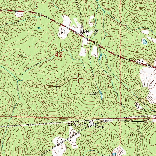 Topographic Map of Waites Landing, AL