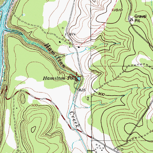 Topographic Map of Hamilton Pool, TX