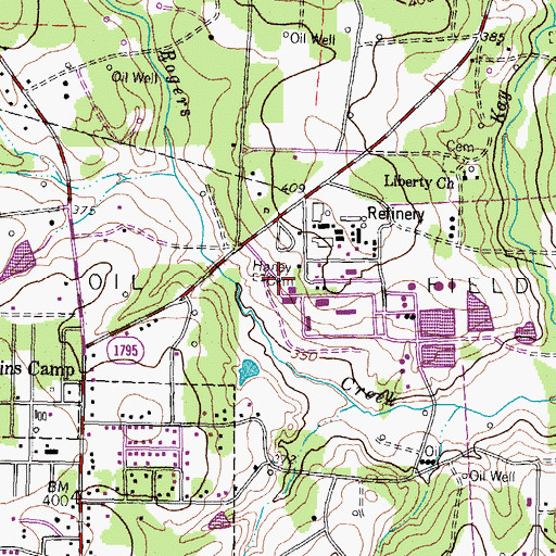 Topographic Map of Haney Cemetery, TX