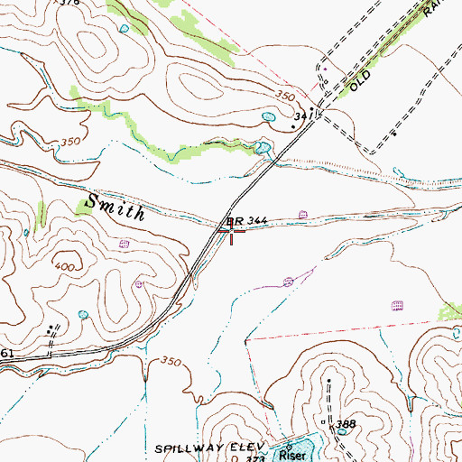 Topographic Map of Hare Prong, TX