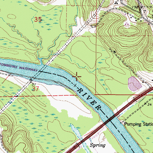 Topographic Map of Wings Upper Landing (historical), AL
