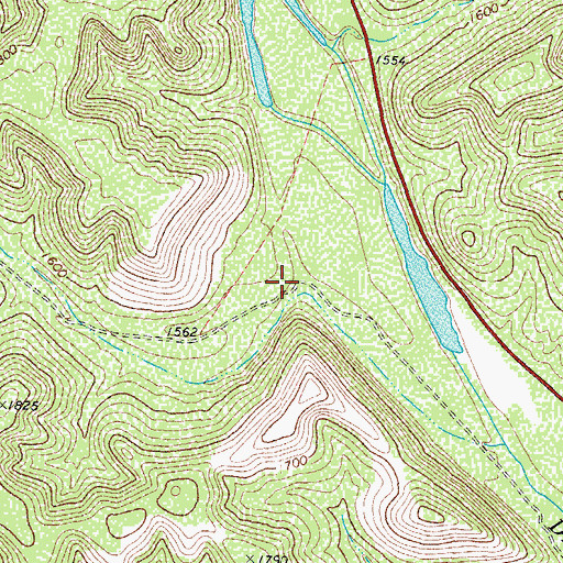 Topographic Map of Harland Canyon, TX
