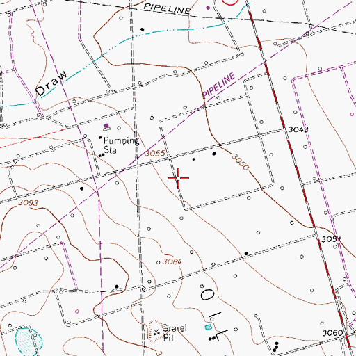 Topographic Map of Harper Oil Field, TX