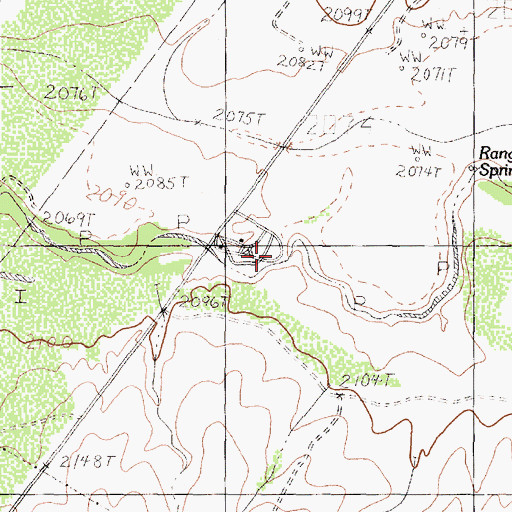 Topographic Map of Harper Park, TX