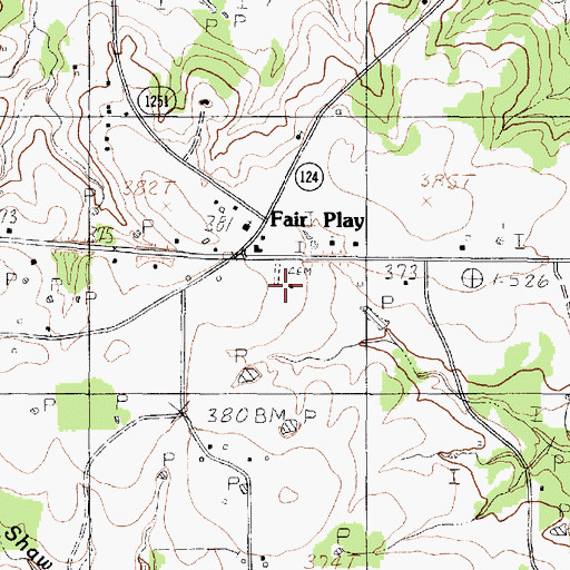 Topographic Map of Harris Cemetery, TX