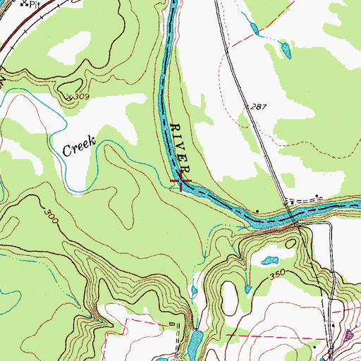 Topographic Map of Harris Creek, TX