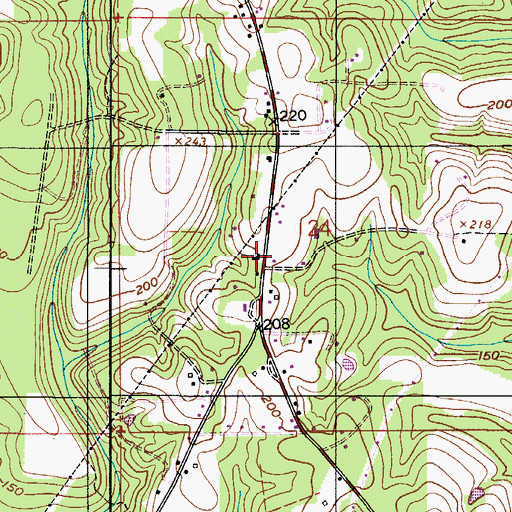 Topographic Map of Appleton School (historical), AL