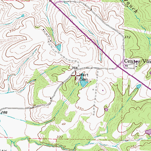 Topographic Map of Hart Cemetery, TX