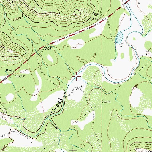 Topographic Map of Hatley Hollow, TX