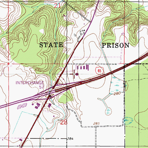 Topographic Map of Atmore State Technical College, AL