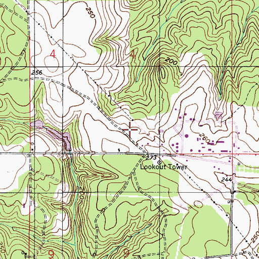 Topographic Map of Ballentine School (historical), AL
