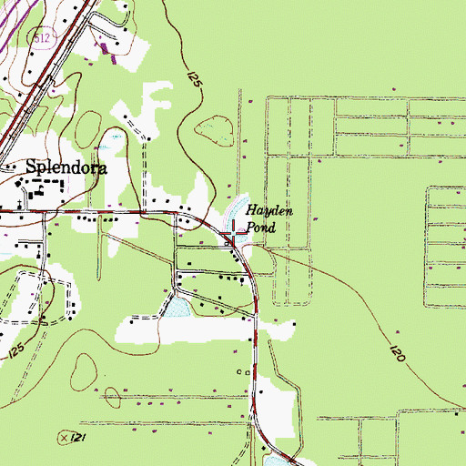 Topographic Map of Hayden Pond, TX