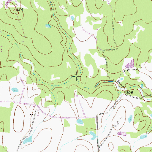 Topographic Map of Hayes Creek, TX