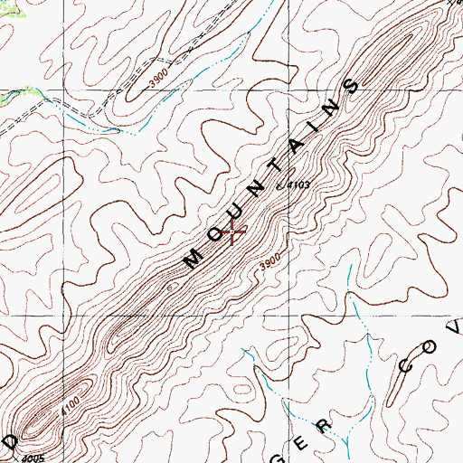 Topographic Map of Haymond Mountains, TX