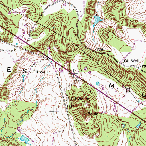 Topographic Map of Haynes Mountain, TX