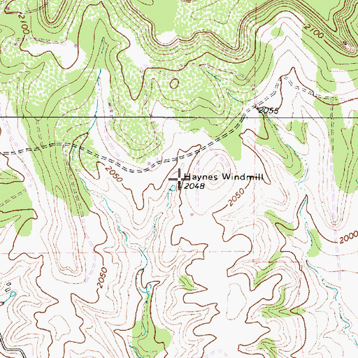 Topographic Map of Haynes Windmill, TX