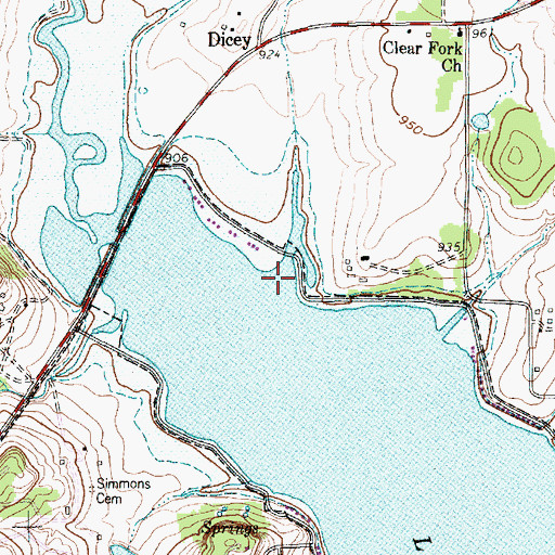 Topographic Map of Hays Branch, TX
