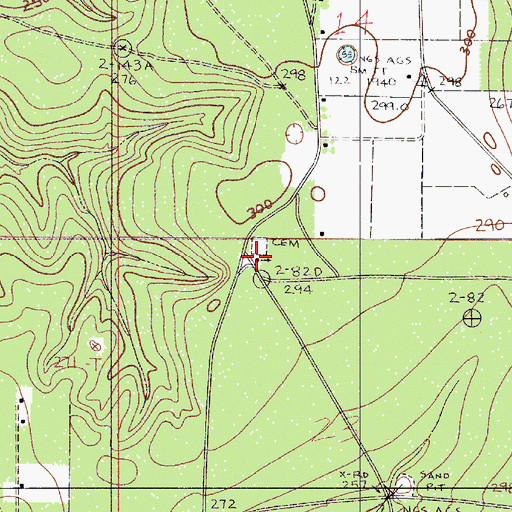 Topographic Map of Bethel Church, AL