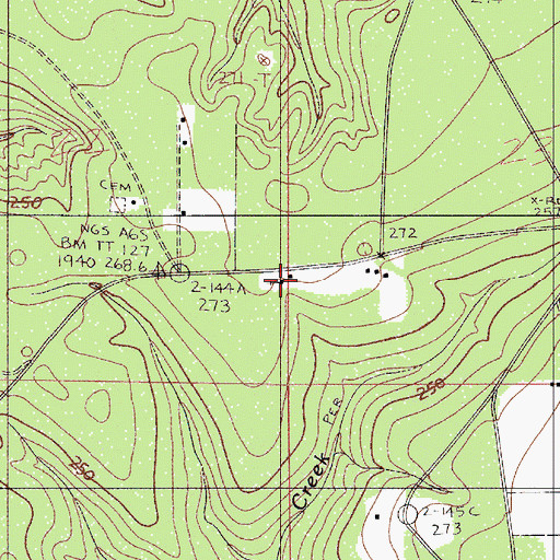 Topographic Map of Bethel Church, AL