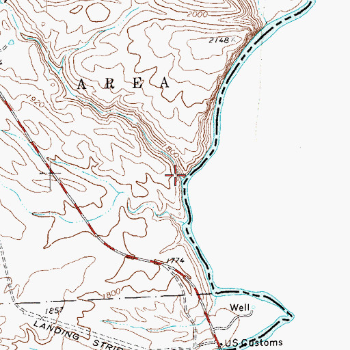 Topographic Map of Heath Canyon, TX