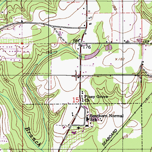 Topographic Map of Brewton Agricultural Experiment Station, AL