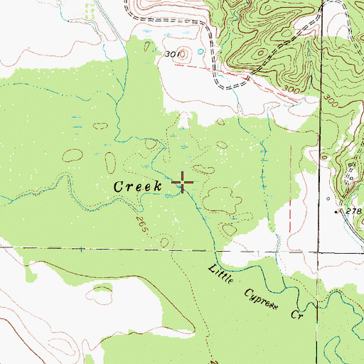 Topographic Map of Hefner Branch, TX