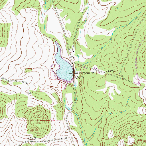 Topographic Map of Heimsath Cemetery, TX