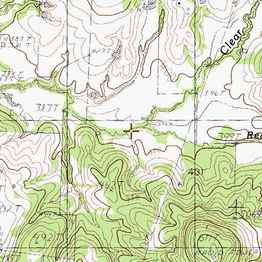 Topographic Map of Helms Branch, TX