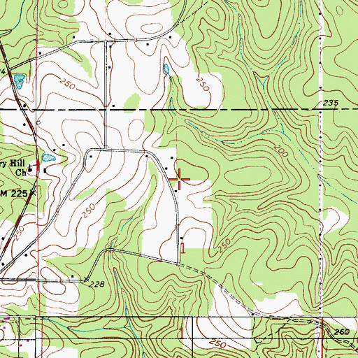 Topographic Map of Cain Church, AL