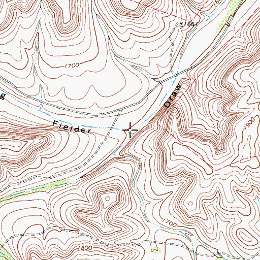 Topographic Map of Henderson Draw, TX