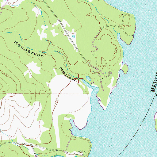 Topographic Map of Henderson Hollow, TX