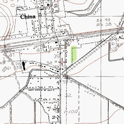 Topographic Map of Henderson School, TX