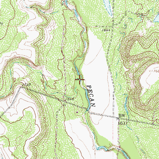 Topographic Map of Herd Branch, TX