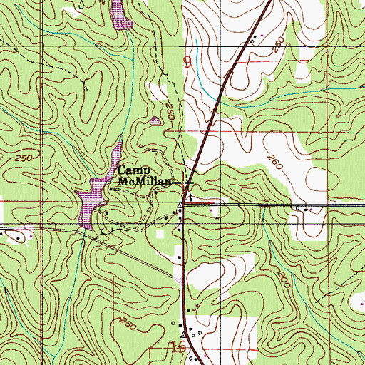 Topographic Map of Center New Grove School (historical), AL