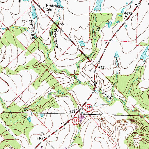 Topographic Map of Herrin Branch, TX