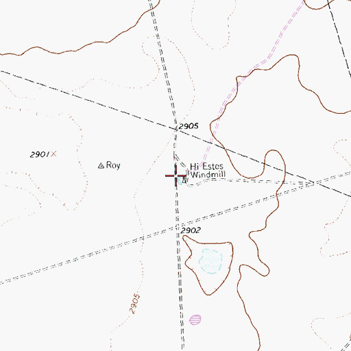 Topographic Map of Hi Estes Windmill, TX
