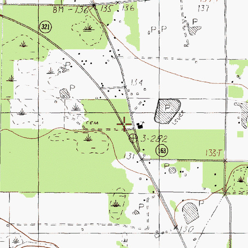 Topographic Map of Hi-Way Tabernacle, TX