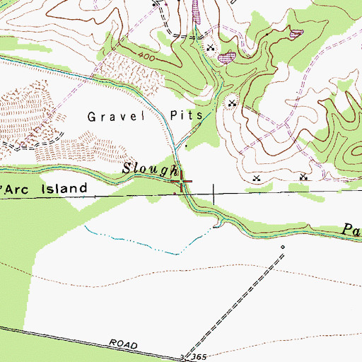Topographic Map of Hickory Creek, TX