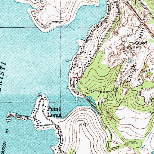 Topographic Map of Hidden Acres, TX
