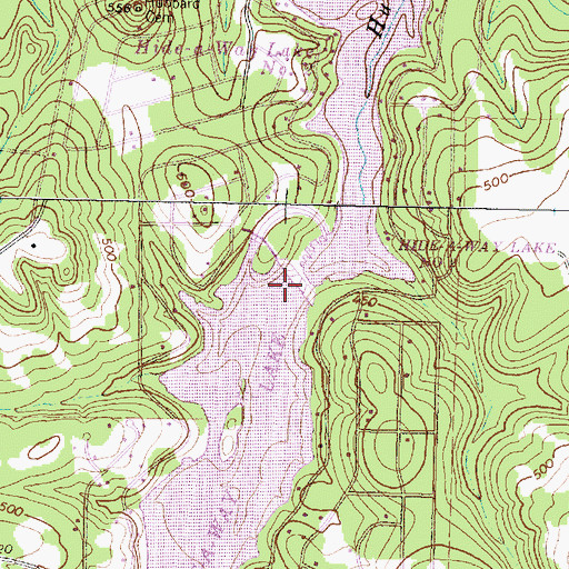 Topographic Map of Hide-A-Way Lake, TX