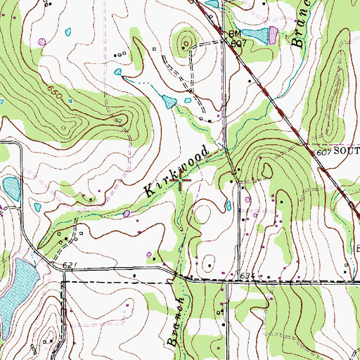 Topographic Map of Higgins Branch, TX