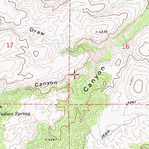Topographic Map of Water Canyon, AZ