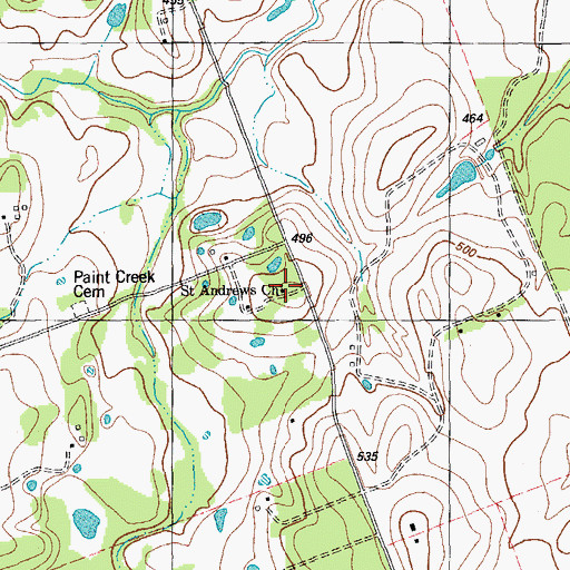 Topographic Map of High Hill Church, TX
