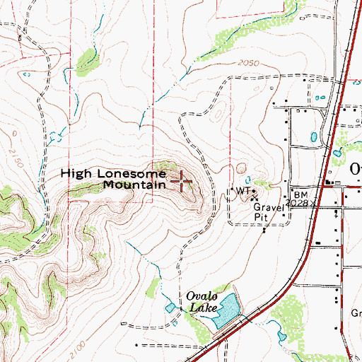 Topographic Map of High Lonesome Mountain, TX